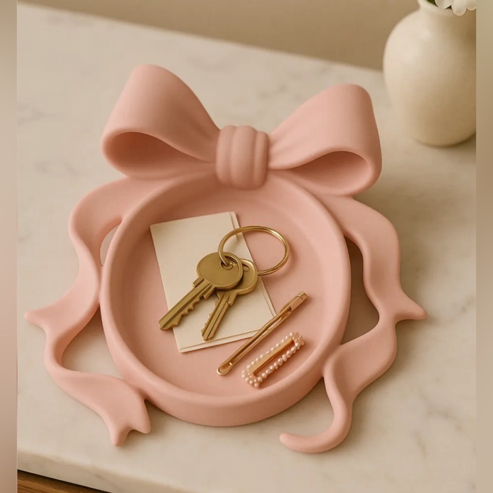 3D Printed Bow-Shaped Trinket Tray